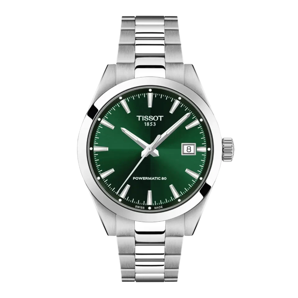 orologio tissot gentleman 38mm verde automatico t165.807.11.091.00