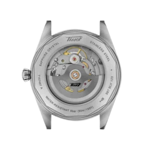 vista fondello movimento orologio tissot visodate