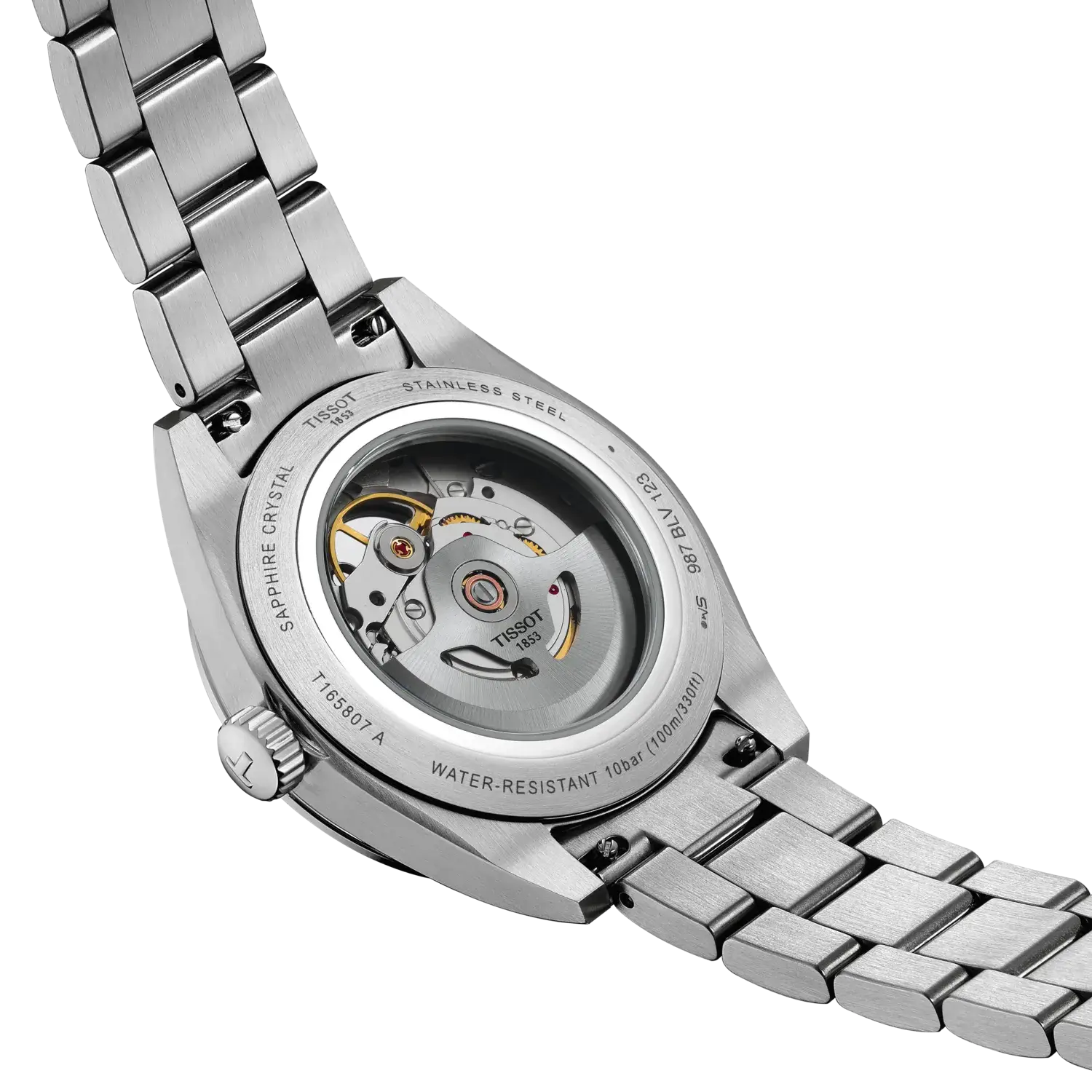 vista fondello orologio uomo tissot gentleman 38mm