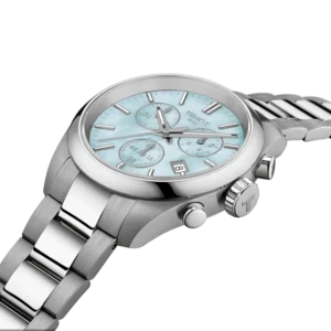 orologio tissot pr100 crono 36 mm madreperla azzurra t150.217.11.131.00