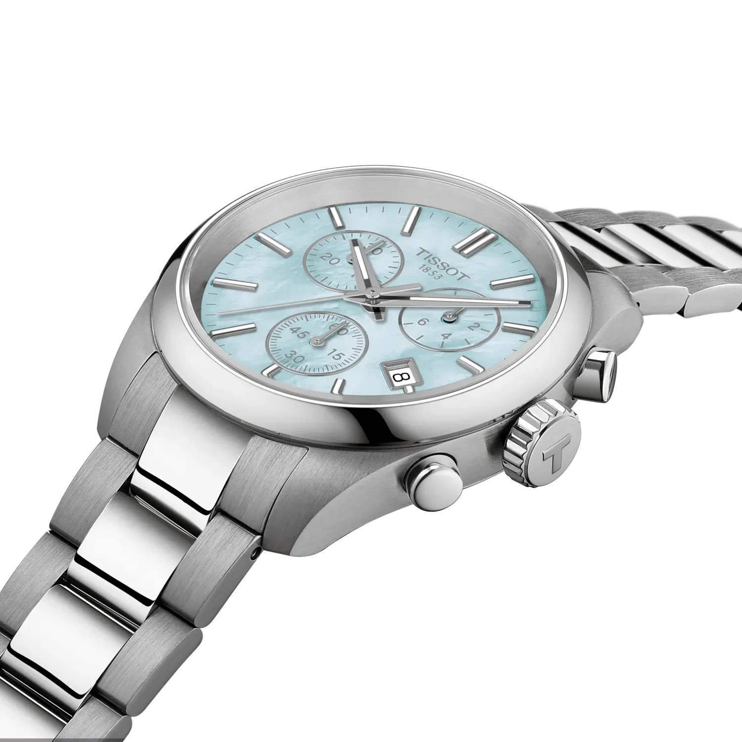 orologio tissot pr100 crono 36 mm madreperla azzurra t150.217.11.131.00