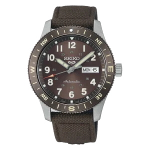 Orologio Seiko 5 Sports Field 41mm quadrante marrone sunray numeri arabi hdb009k1