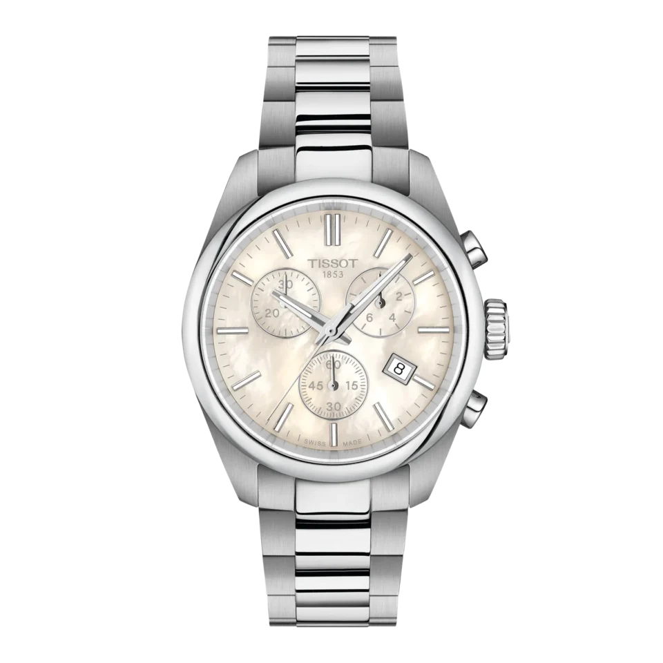 orologio tissot pr100 crono 36 mm madreperla bianca t150.217.11.111.00