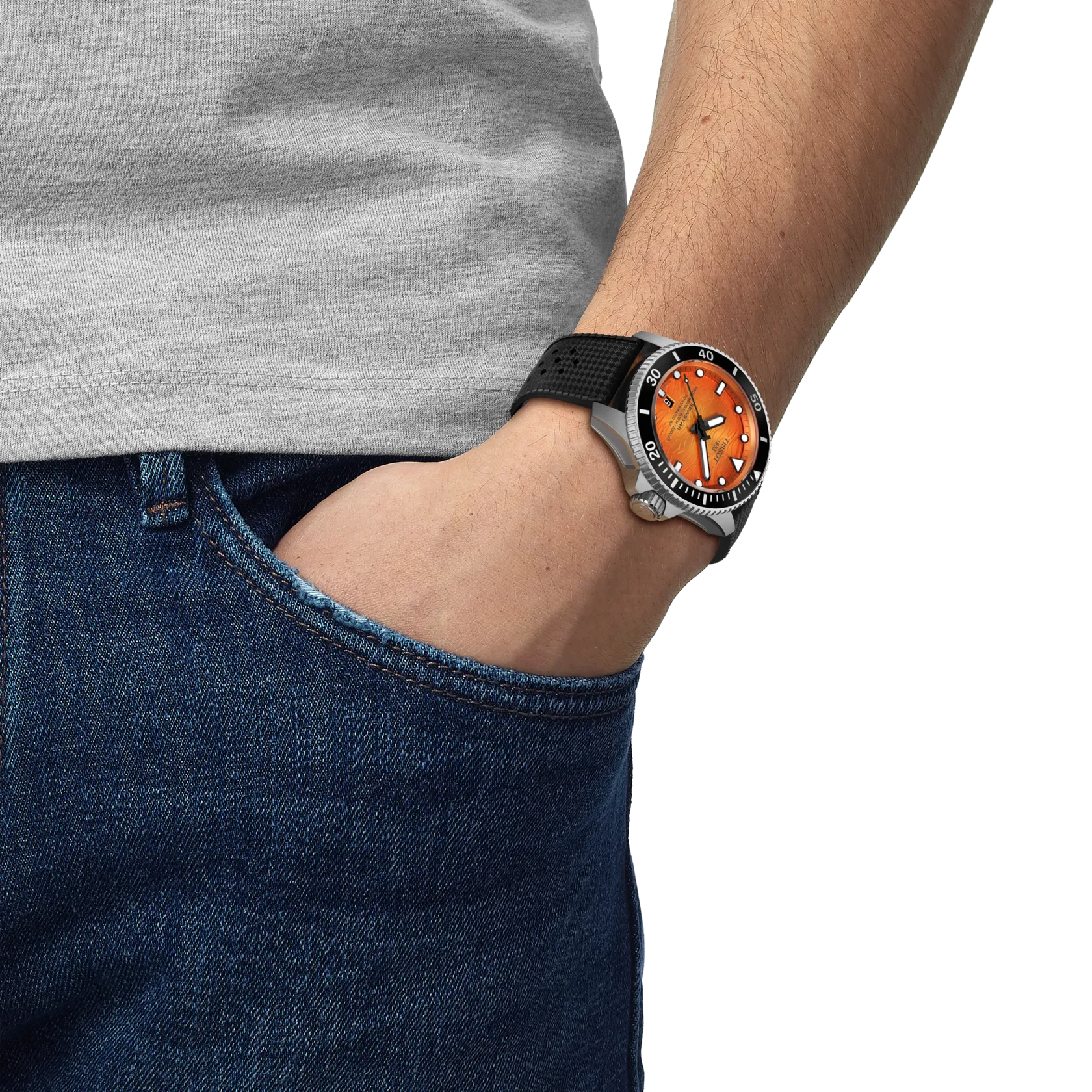 orologio indossato tissot seastar 2000 arancio T120.907.17.281.00