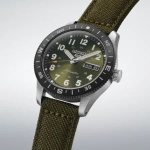 orologio uomo automatico seiko 5 sports field verde khaki con bussola HDB008K1