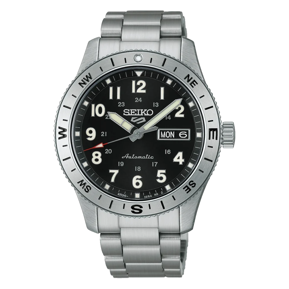 orologio uomo automatico seiko 5 sports field acciaio quadrante nero hdb006k1