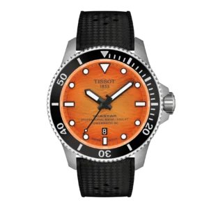 orologio uomo automatico tissot seastar 2000 subacqueo professionale 44mm quadrante arancione T120.907.17.281.00