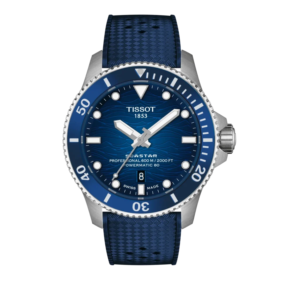 orologio uomo automatico tissot seastar 2000 professional 44mm blu t1209071704100