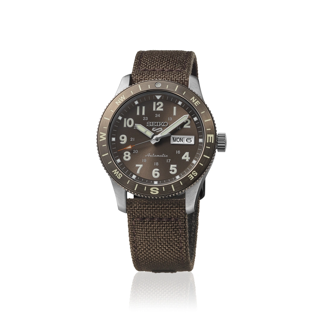 orologio uomo automatico seiko 5 sports field marrone HDB009K1