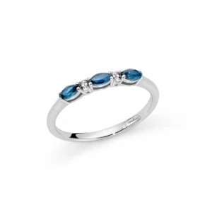 anello trilogy miluna oro bianco e zaffiri blu LID3800X