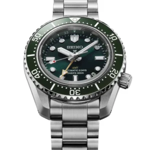 dettaglio ghiera verde ceramica orologio seiko prospex gmt hbc001j1