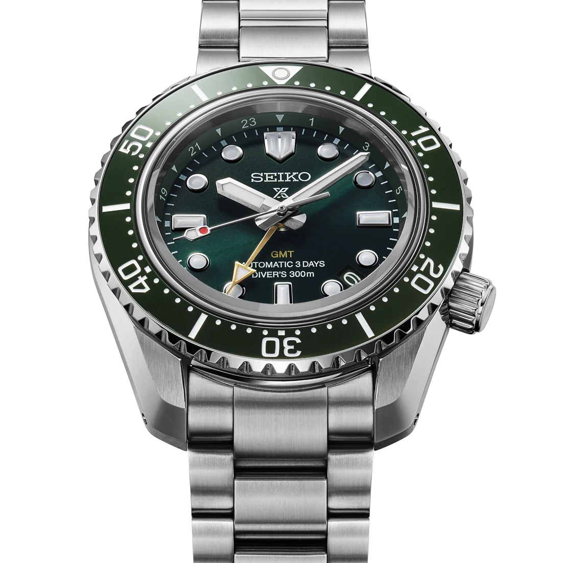 dettaglio ghiera verde ceramica orologio seiko prospex gmt hbc001j1